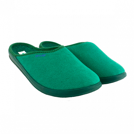 Тапочки домашние Др.Луиджи из текстиля PU-01-01-TF зеленые. Изображение 2 из 3